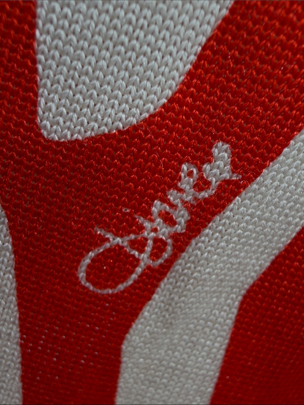 Diane Von Furstenberg Red and White Geometric V‑Neck Long Sleeve Dress (rack14) - Picture 7 of 10